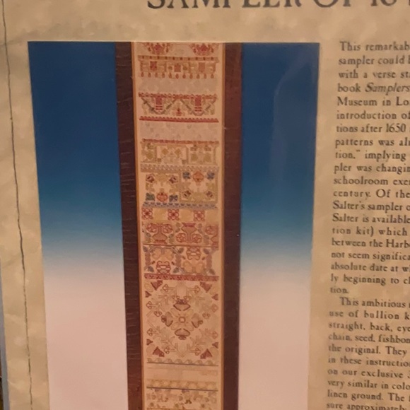 Museum quality needlework Reproduction Sampler. Fabulous company and quality. - Picture 3 of 8